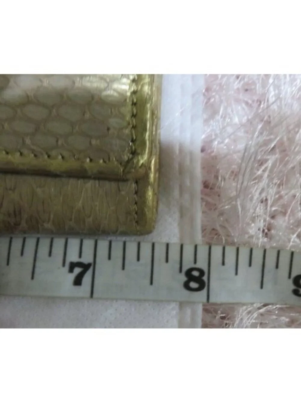 Jimmy Choo Gold Snakeskin Long Bifold Wallet Gold Tone Hardware